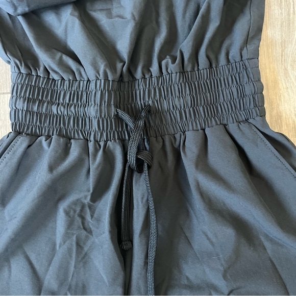 Abercrombie & Fitch Traveler Drawstring Romper in Black - Picture 4 of 5